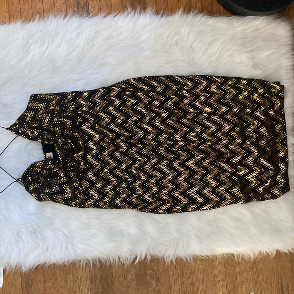 Sequin Gold and Black Dress